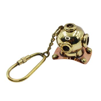 Brass Diving Helmet Keyring, 2 of 8