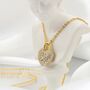 Gold Vermeil Pave Heart Pendant Necklace, thumbnail 5 of 11