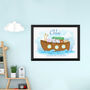 Personalised Noah's Ark Framed Wall Print, thumbnail 1 of 12