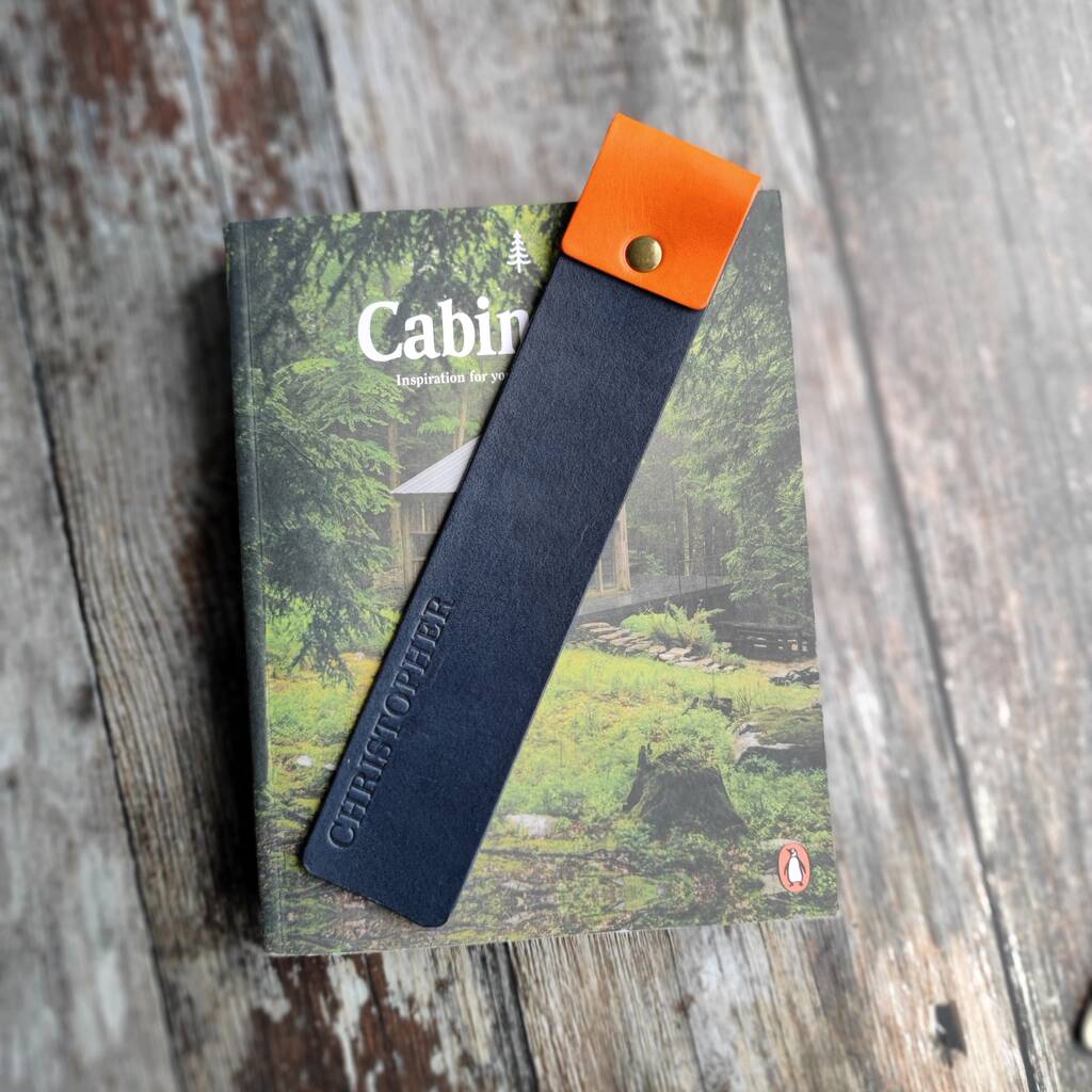 Orange And Navy Personalised Bookmark, 1 of 7