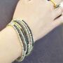 Rough Diamond Beaded Sterling Silver April Birthstone Bracelet, thumbnail 1 of 8