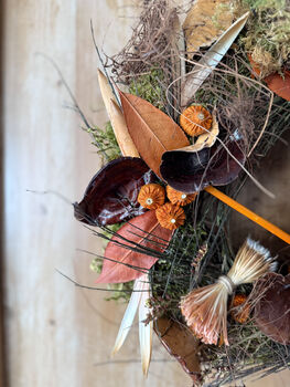 Dried Forest Wreath With Mushrooms And Moss, 2 of 5