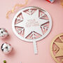 Custom Text Snowflake Christmas Tree Topper, thumbnail 5 of 10