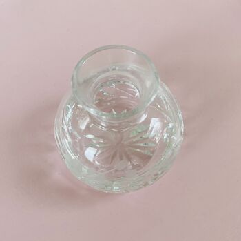 Vintage Decorative Cut Glass Crystal Perfume Bottle ~ 28, 6 of 9