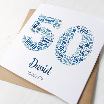 Personalised 50th Birthday Card For Him, 2 of 2