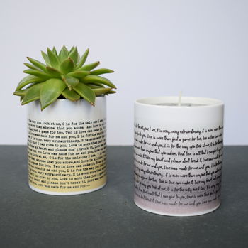 Poetry Or Music Quotation Pot With Candle Option, 3 of 9