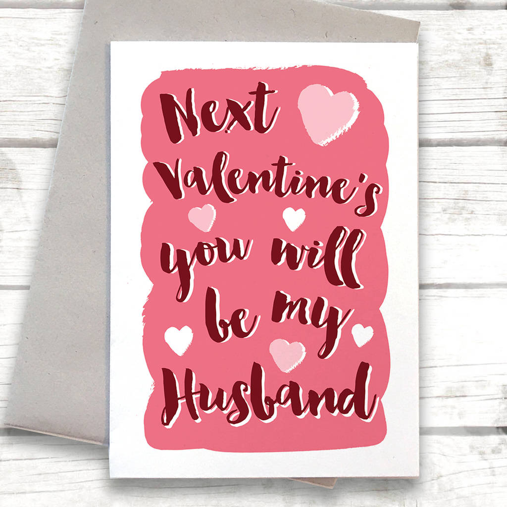 You Will Be My Husband Valentine's Day Card By Alexia Claire ...