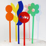 Colourful Acrylic Personalised Cake Toppers, thumbnail 5 of 7