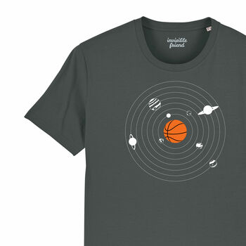 Everything Revolves Around Basketball Organic T Shirt, 2 of 3