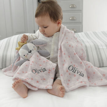 Personalised Princess Bunny Comforter And Blanket Set, 3 of 6