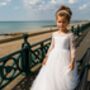 Cynthia In Ivory White Flower Girl Or Communion Dress, thumbnail 4 of 7