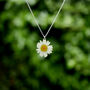 Daisy Flower Sterling Silver Or 24ct Gold Necklace, thumbnail 7 of 8