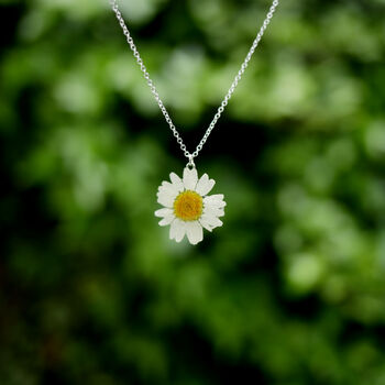 Daisy Flower Sterling Silver Or 24ct Gold Necklace, 7 of 8