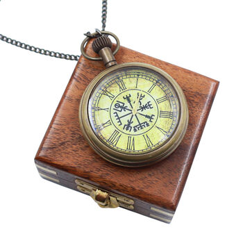 The Viking Pocket Watch For Graduation Gift With Wooden Box, 2 of 12