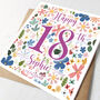 Bespoke 18th Birthday Card For Her, thumbnail 1 of 3