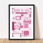 Born In 1955 Personalised 70th Birthday Fact Poster, thumbnail 5 of 8