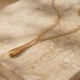 Droplet Pendant 18k Gold Plated Long Necklace, thumbnail 1 of 3