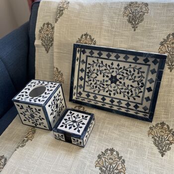 Facial Tissues Cover Box Wood Inlay, Guest Room Decor, 11 of 12