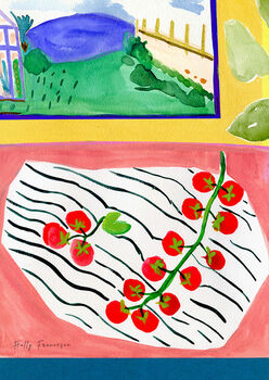 Tomatoes Still Life Art Print Watercolour Poster, 5 of 5