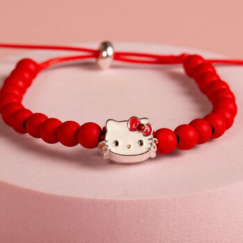 Hello Kitty Red Bead Bracelet With Hello Kitty Charm, 3 of 3