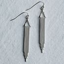 silver art deco earrings by silk purse, sow's ear | notonthehighstreet.com