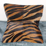 Cowhide Tiger Cushions Covers By G Decor, thumbnail 3 of 5