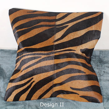 Cowhide Tiger Cushions Covers By G Decor, 3 of 5