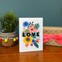 Bright Floral Love Card, thumbnail 2 of 2