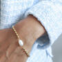 Non Tarnish Bead Chain And Pearl Bracelet, thumbnail 1 of 7