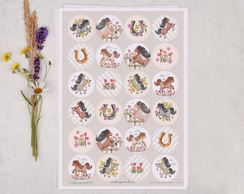 A5 Personalised Children's Stationery Set Gift With Horse Design, 5 of 9