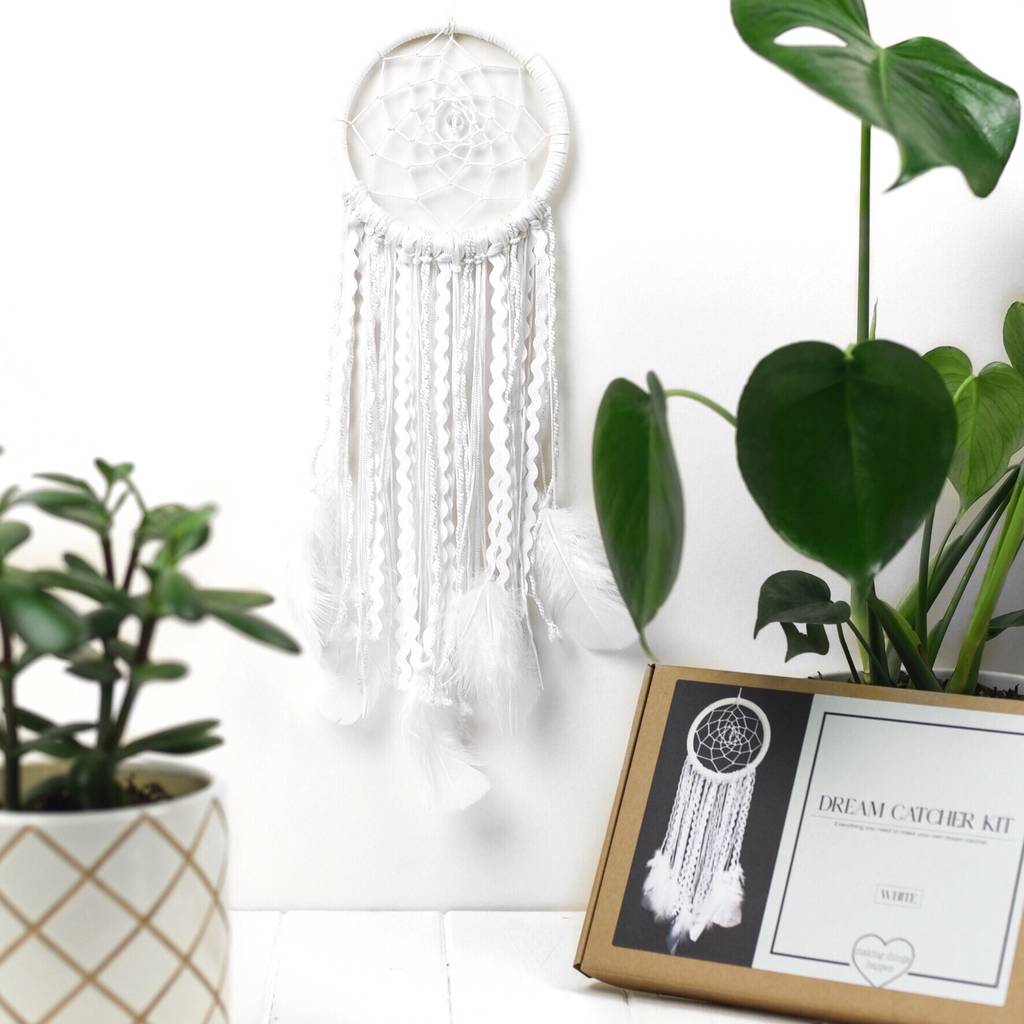 Image of Make Your Own White Dream Catcher Diy Craft Kit
