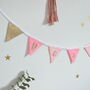 Personalised Pink And Gold Name Bunting, thumbnail 3 of 6