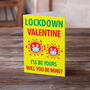 Lockdown Valentines Day Card, thumbnail 3 of 4