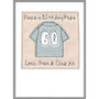 Personalised Football Shirt Birthday Card For Him, Any Age, thumbnail 2 of 12