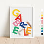 Personalised Name Print With Colourful Stacked Letters, thumbnail 1 of 11