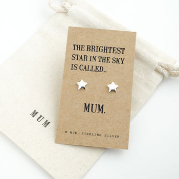 Silver Star Earrings. Brightest Star Mum, 5 of 5