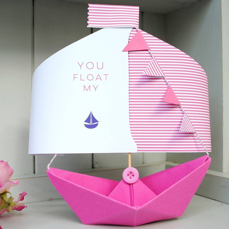 'you float my boat' card keepsake by the little boathouse