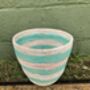 Waste Paper Basket Turquoise Stripe Apl19/Tq, thumbnail 1 of 3