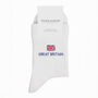 Great Britain White Luxury Sports Men's Socks, thumbnail 4 of 4