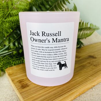 Fun Personalised Jack Russell Owner Affirmation Candle, 3 of 11