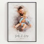 Father's Day Gift Custom Portrait, thumbnail 1 of 8