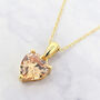 Citrine November Birthstone Love Heart Pendant Necklace, thumbnail 1 of 4