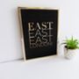 East London Gold Typography Print, thumbnail 3 of 3