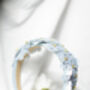 Blue Flower Embellished Headband With Gems, thumbnail 2 of 6