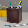Personalised Leather Pen Pot Two Colours, thumbnail 5 of 8
