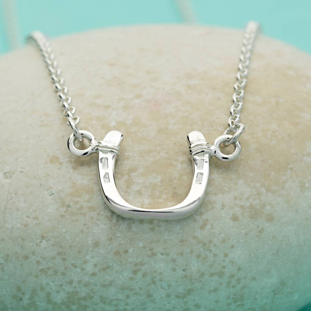 Sterling Silver Horseshoe Necklace By Lily Charmed