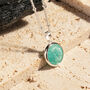 Recycled Silver Amazonite Pendant Necklace, thumbnail 6 of 9