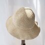 Monaco Cream Baby Pink Ombré Ribbon Straw Beach Hat, thumbnail 3 of 5