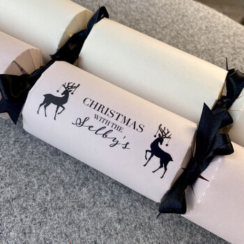 Personalised Illustrated Stags Christmas Crackers, 2 of 3
