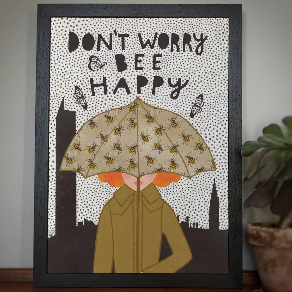 Don’t Worry Positive Quote Print, 1 of 5
